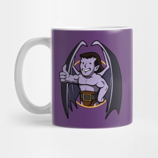 Cute 90's Gargoyle Cartoon Superhero Goliath Gamer Mascot Parody Mug